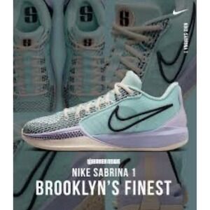 Nike Sabrina 1 Brooklyn's Finest Sneaker Basketball running jogging 9.5 Blue